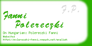 fanni polereczki business card